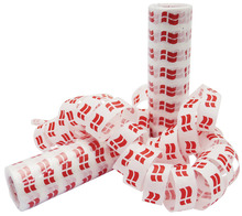 Serpentiner m/flag rød & hvid